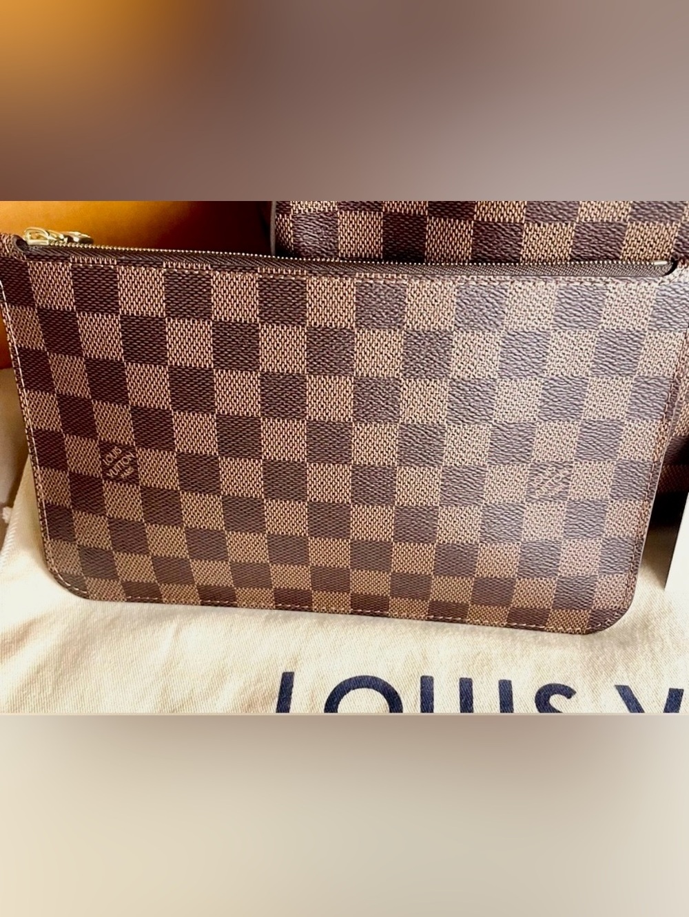 Pristine Authentic Louis Vuitton Damier Ebene Neverfull MM, NWT! - Picture 4 of 15